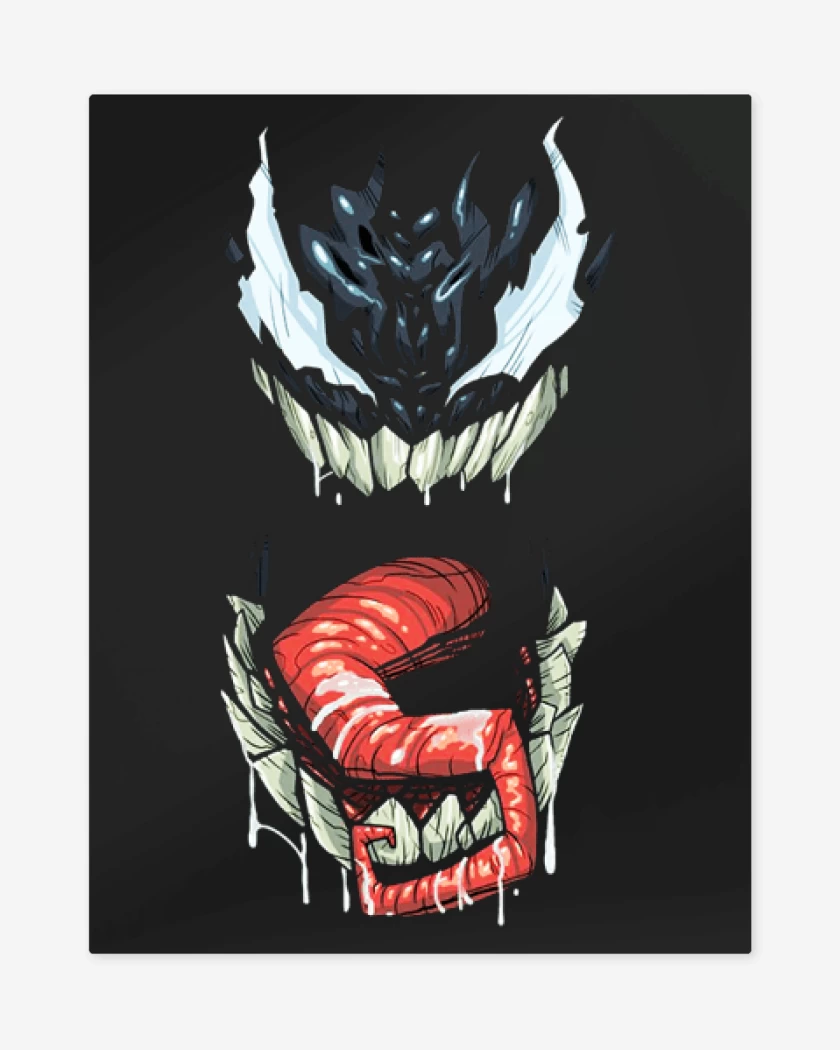 Print metalico Negro de Veneno full color