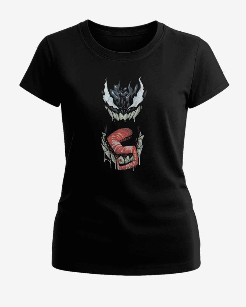 Polera de Mujer Negro de Veneno full color