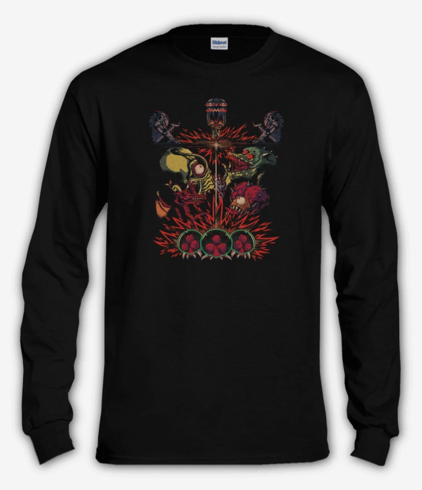 Polera manga larga Negro de metroid