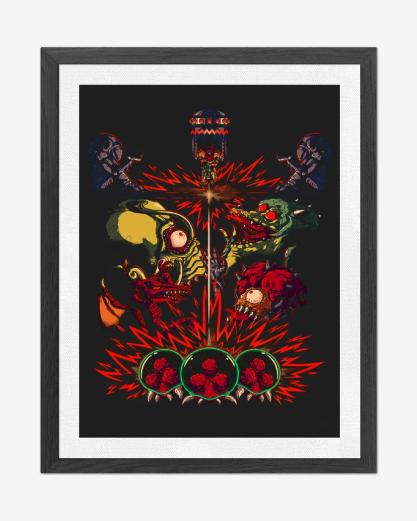 Cuadro decorativo Negro de metroid