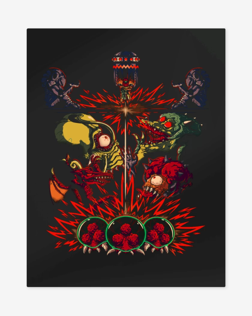 Print metalico Negro de metroid