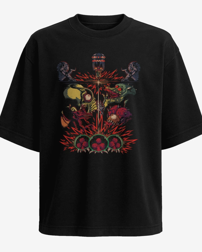 Polera Oversize Negro de metroid