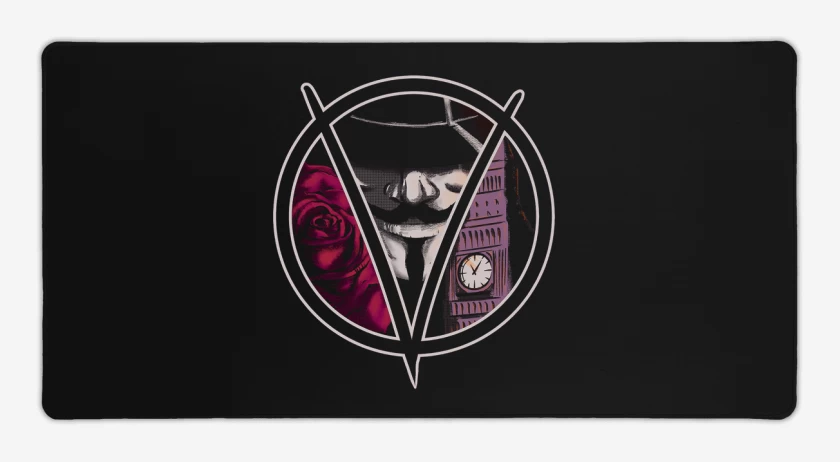 Mouse pad Gamer Negro de v de vendetta