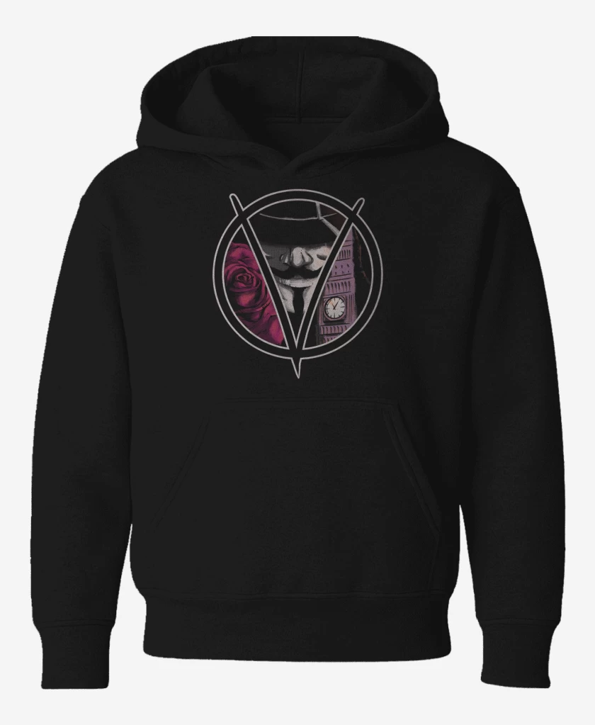 Poleron de niño Negro de v de vendetta