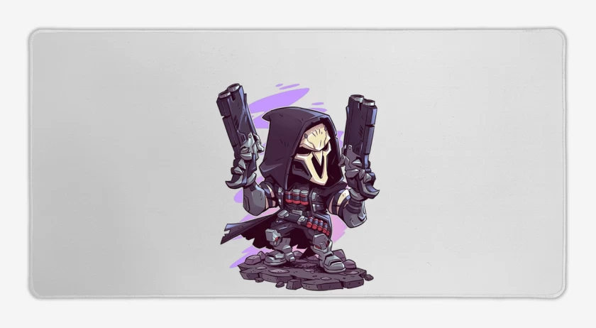Mouse pad Gamer Blanco de Chibi reaper