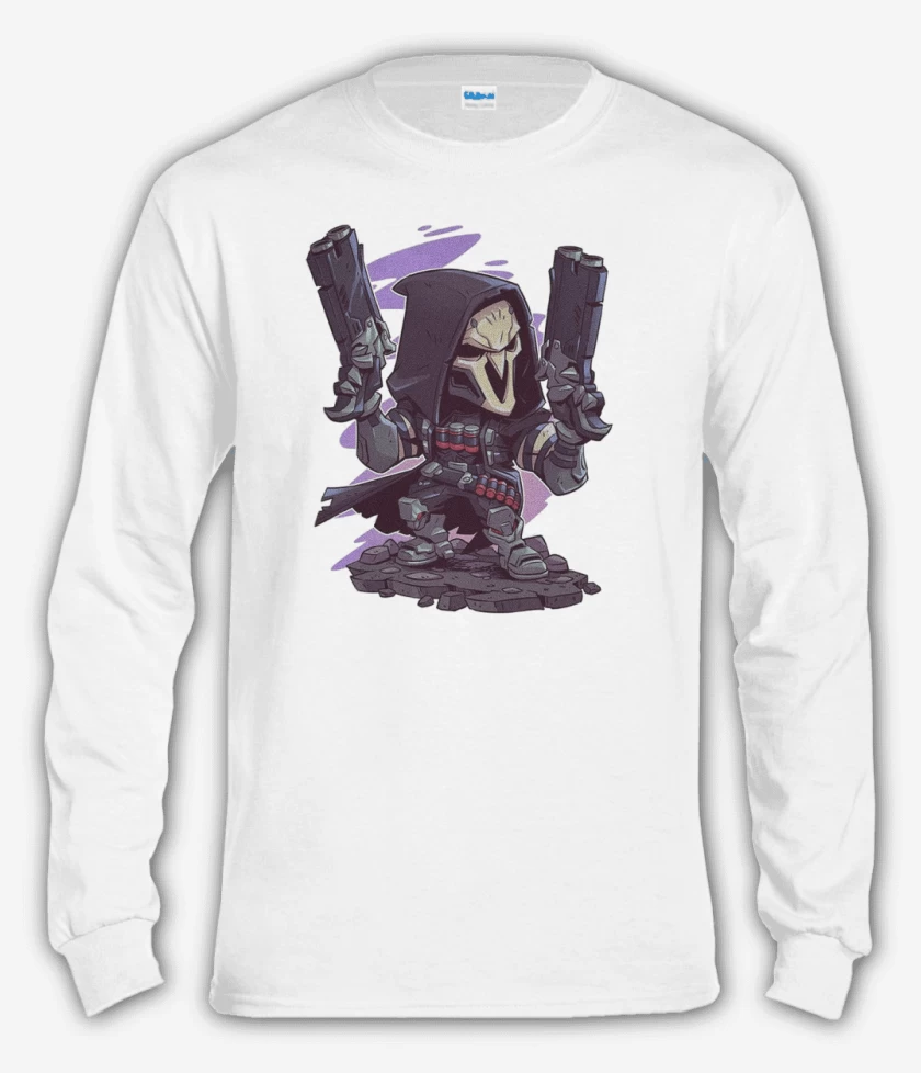 Polera manga larga Blanco de Chibi reaper