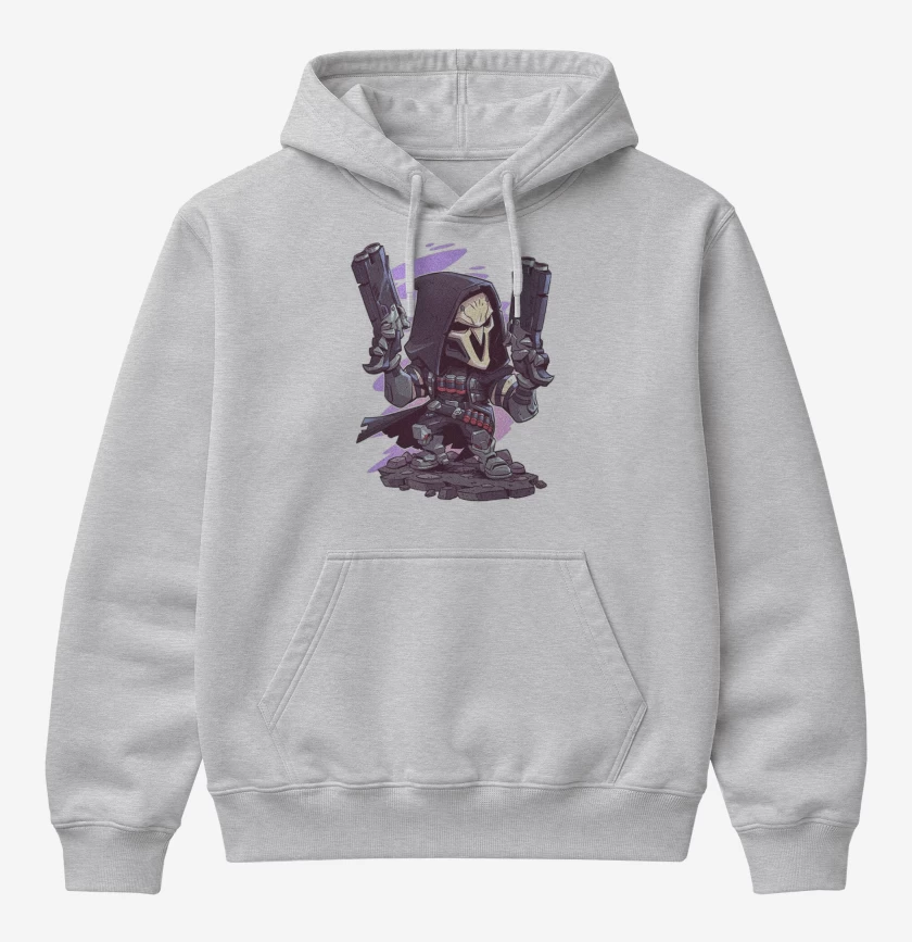 Poleron Canguro básico Gris Melange de Chibi reaper