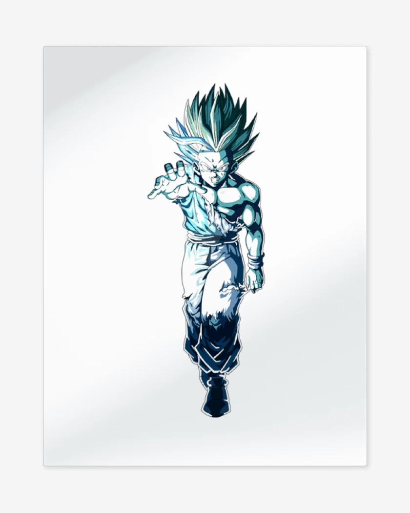 Print metalico Blanco de gohan