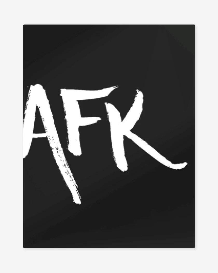 Print metalico Negro de Afk
