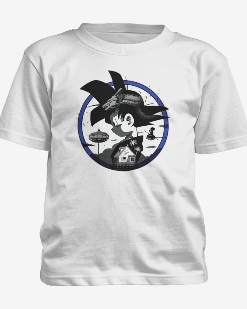 Polera de niño Blanco de Goku 6
