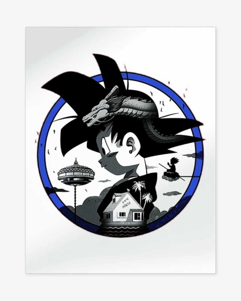 Print metalico Blanco de Goku 6
