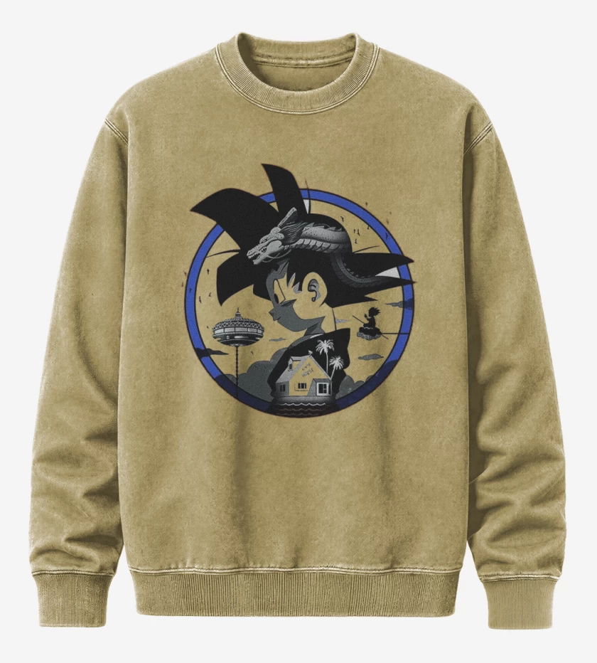 Poleron Polo Acid Wash Beige de Goku 6