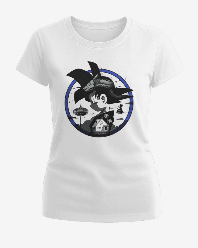 Polera de Mujer Blanco de Goku 6