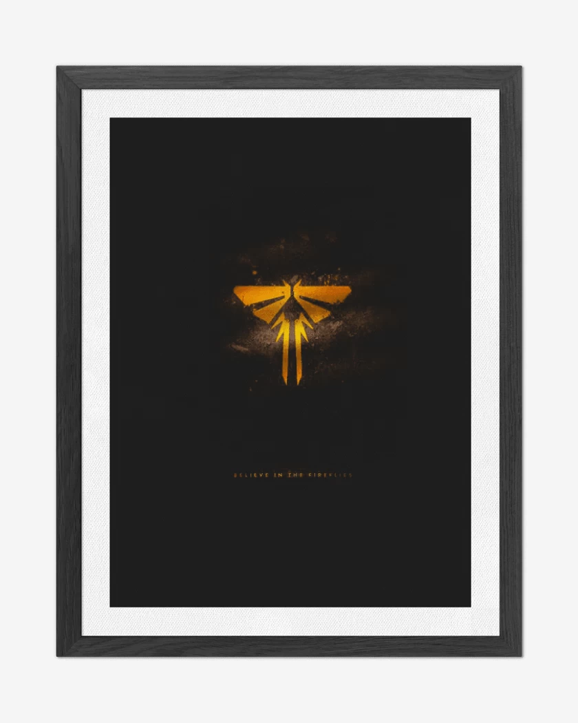 Cuadro decorativo Negro de the last of us luciernagas