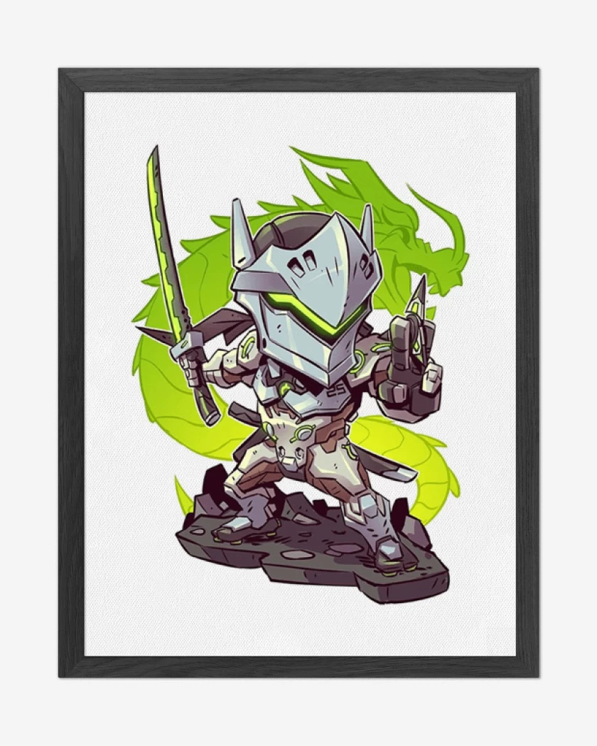 Cuadro decorativo Blanco de chibi genji