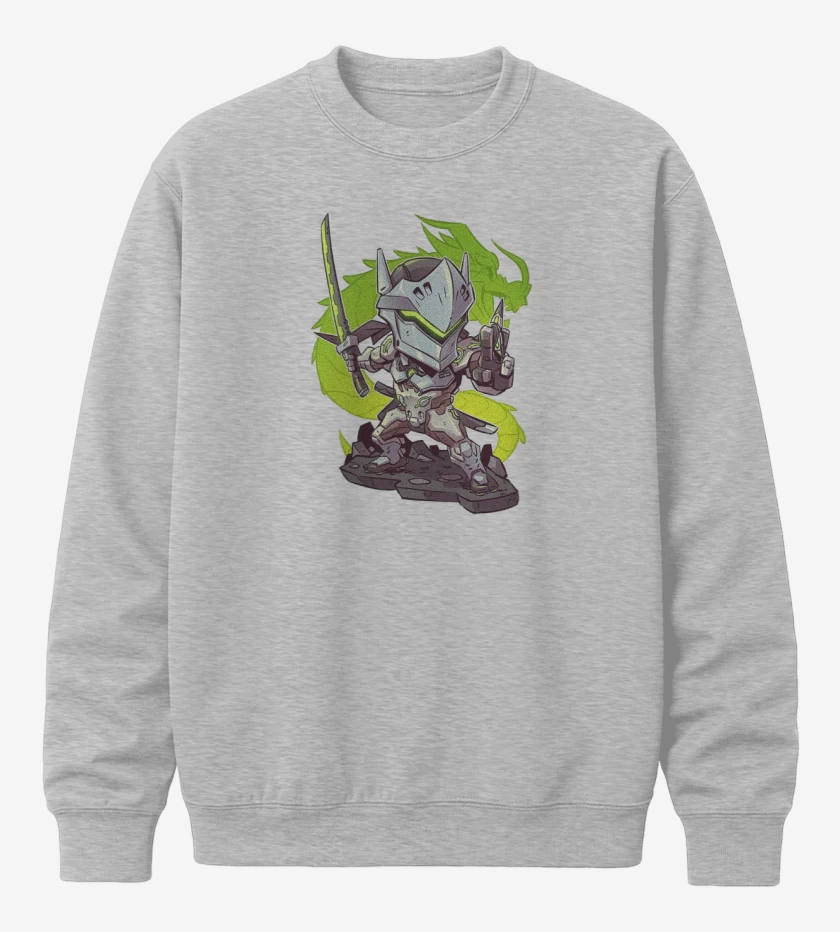 Poleron polo Gris Melange de chibi genji