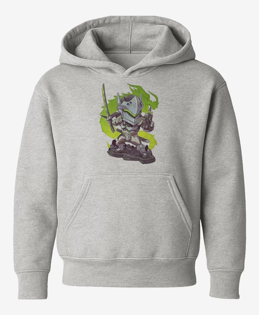 Poleron de niño Gris Melange de chibi genji
