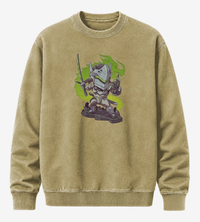 Poleron Polo Acid Wash Beige de chibi genji