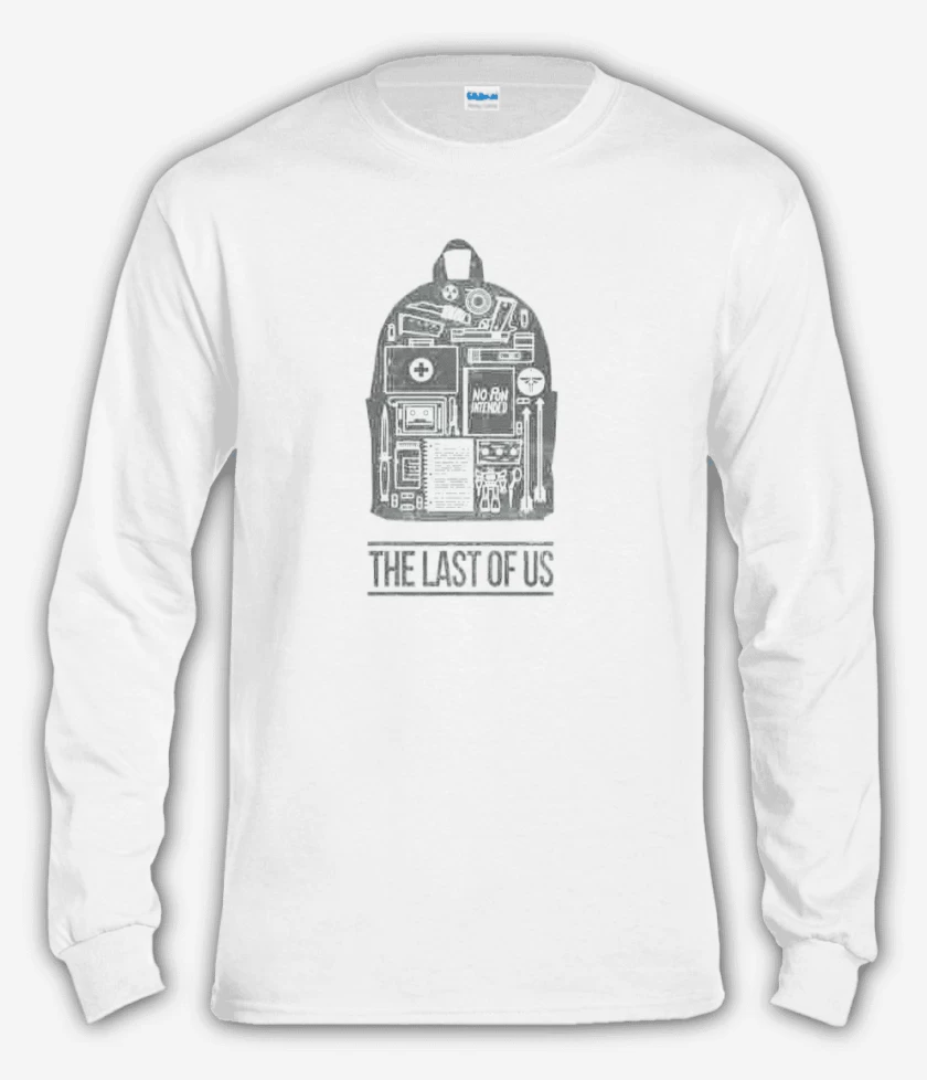 Polera manga larga Blanco de mochila
