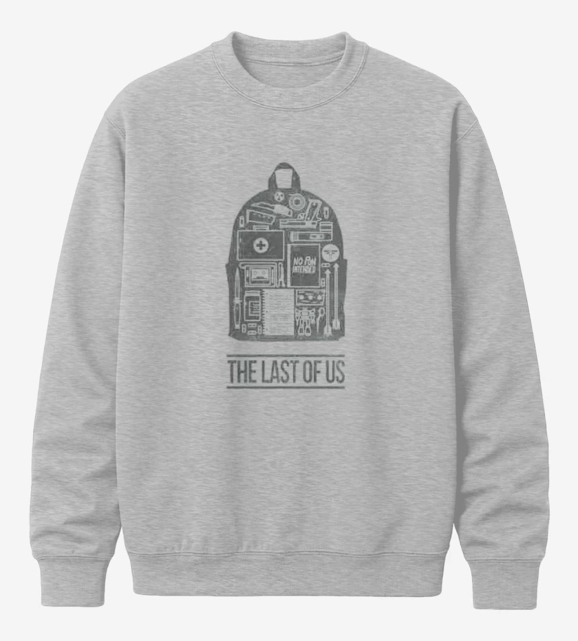 Poleron polo Gris Melange de mochila