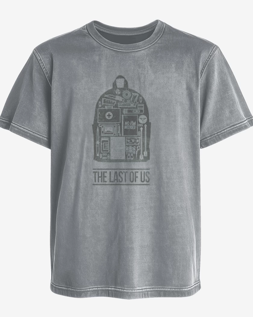 Polera desgastada Gris Melange de mochila