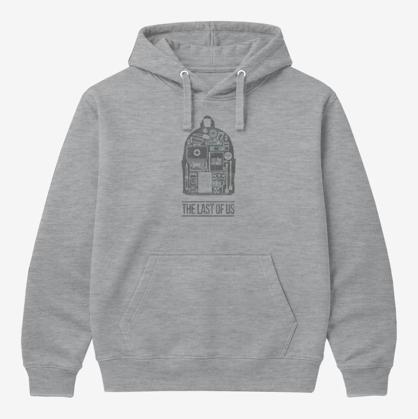 Polerón Canguro Gris Melange de mochila