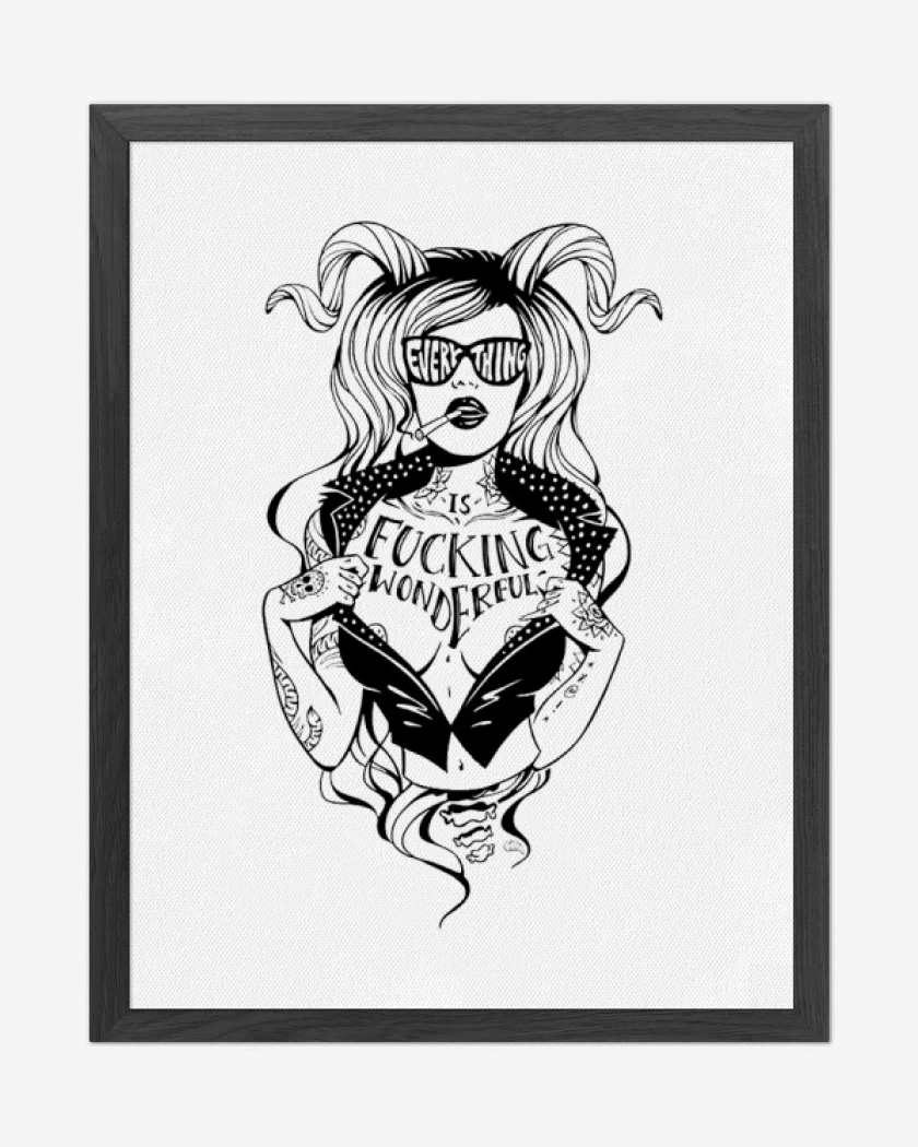 Cuadro decorativo Blanco de fucking wonderful