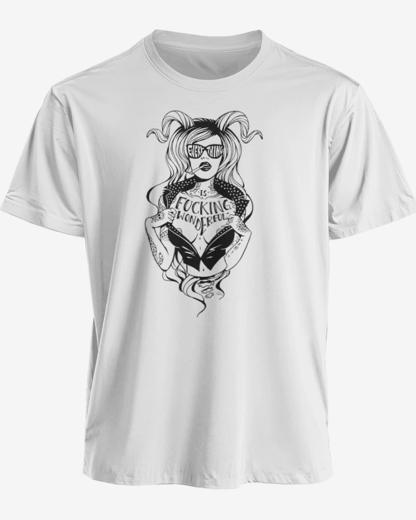 Polera premium Blanco de fucking wonderful