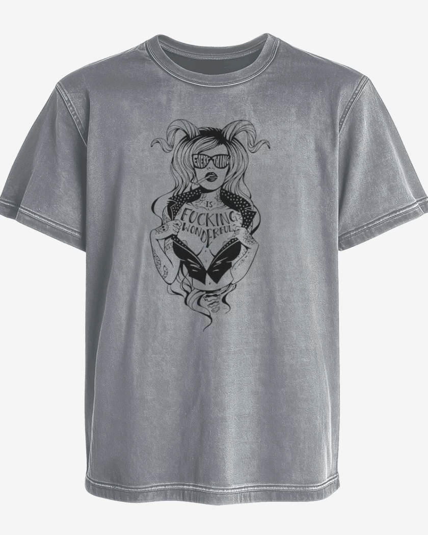 Polera desgastada fucking wonderful