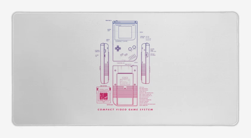 Mouse pad Gamer Blanco de game boy 2