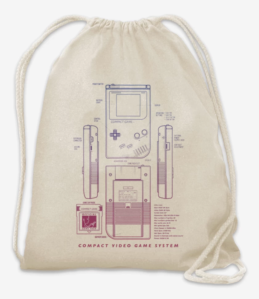 Mochila Blanco de game boy 2