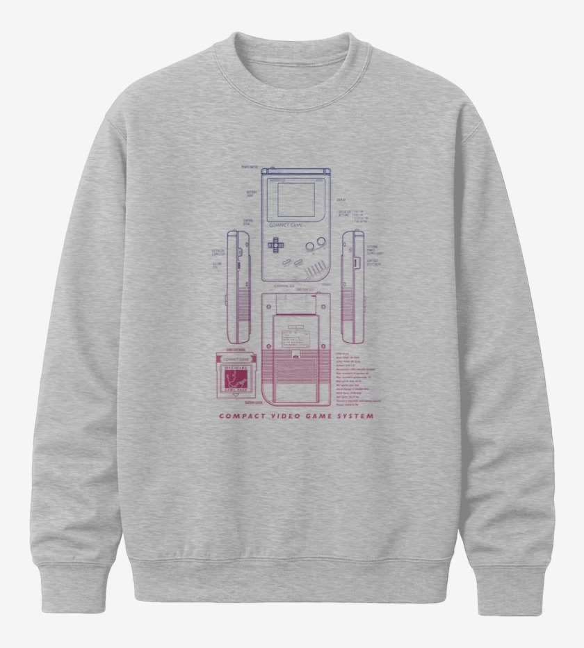 Poleron polo Gris Melange de game boy 2