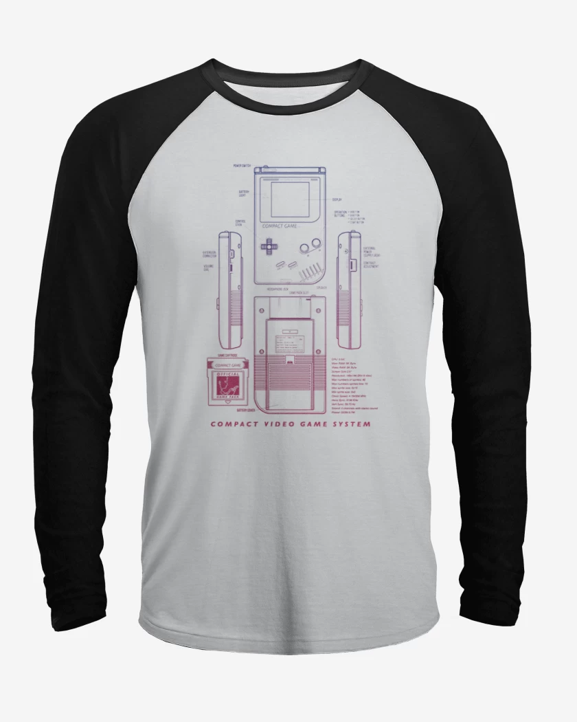 Polera Raglan game boy 2