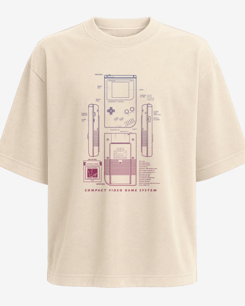 Polera Oversize Beige de game boy 2