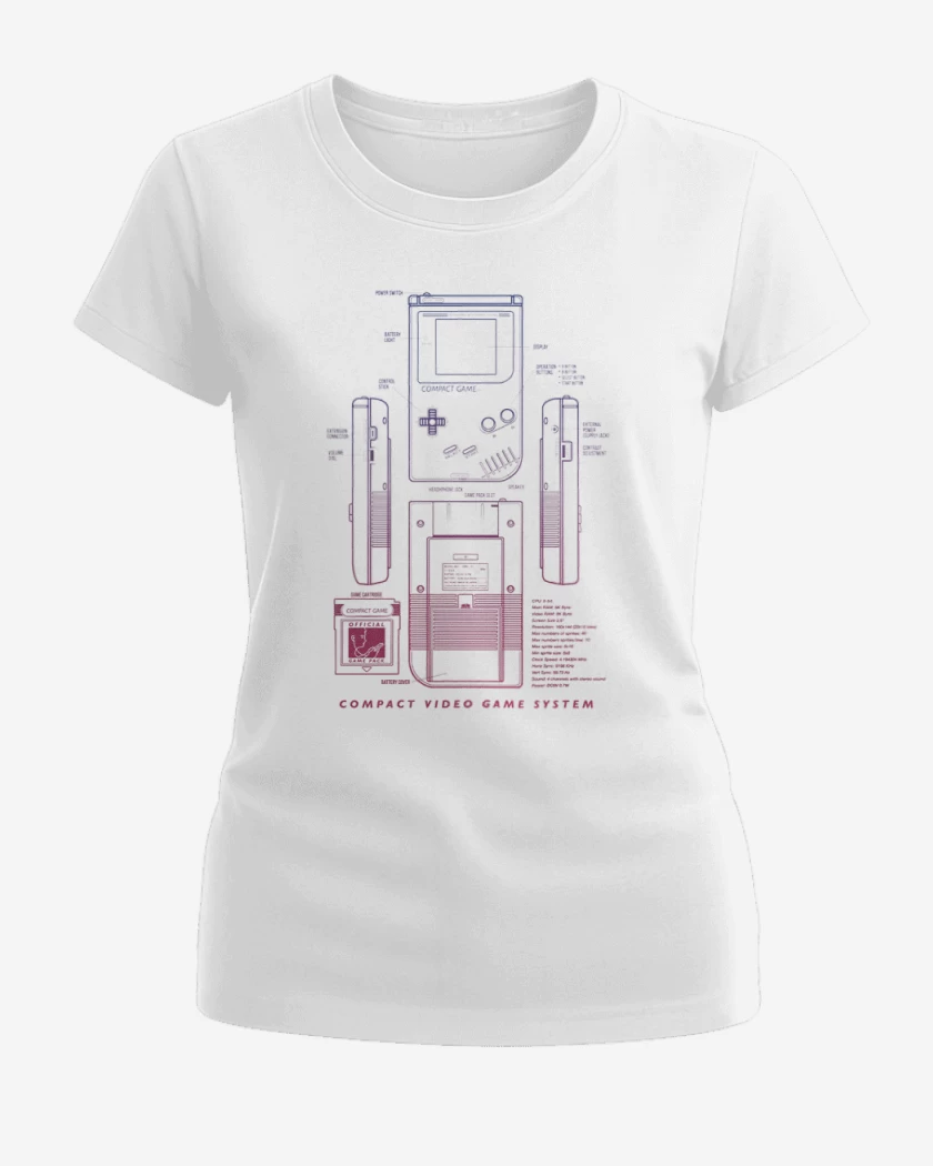 Polera de Mujer Blanco de game boy 2