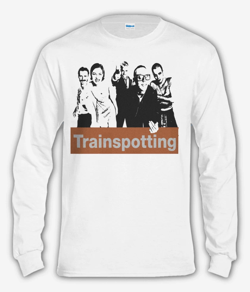 Polera manga larga Blanco de Trainspotting