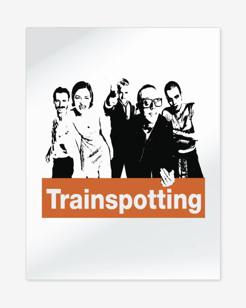 Print metalico Blanco de Trainspotting