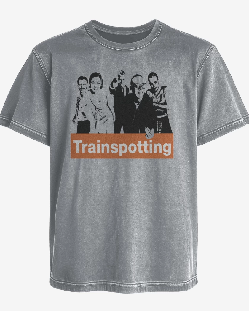 Polera desgastada Gris Melange de Trainspotting