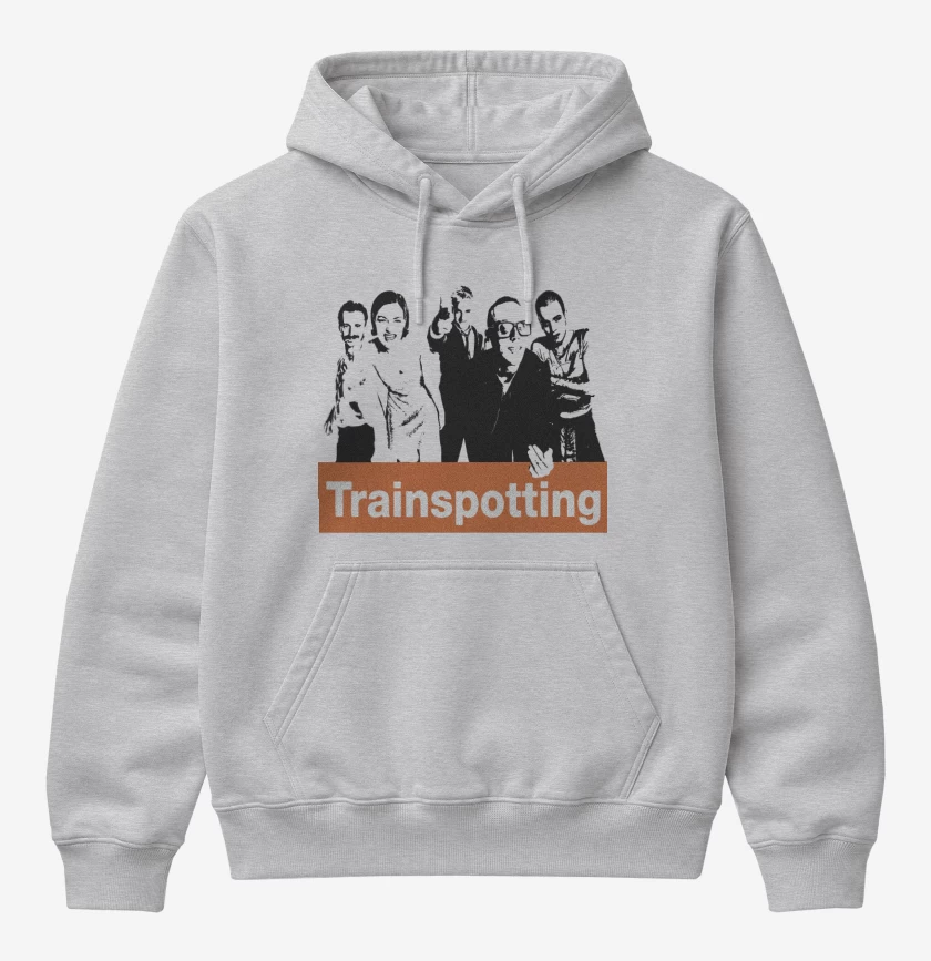 Poleron Canguro básico Gris Melange de Trainspotting