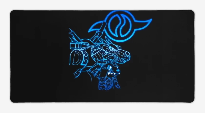 Mouse pad Gamer Negro de gabumon 2