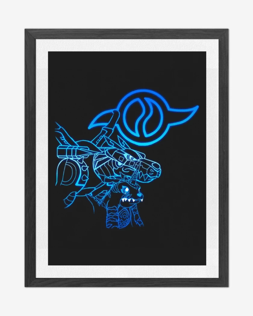 Cuadro decorativo Negro de gabumon 2