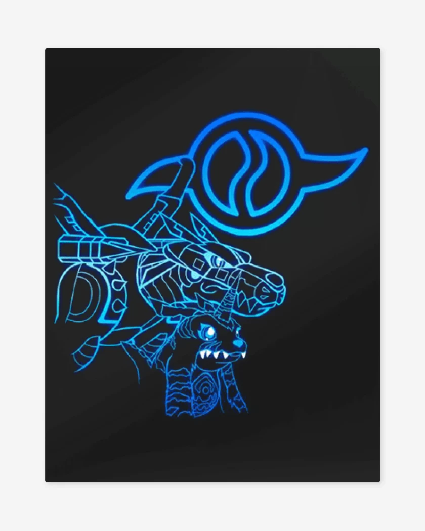 Print metalico Negro de gabumon 2