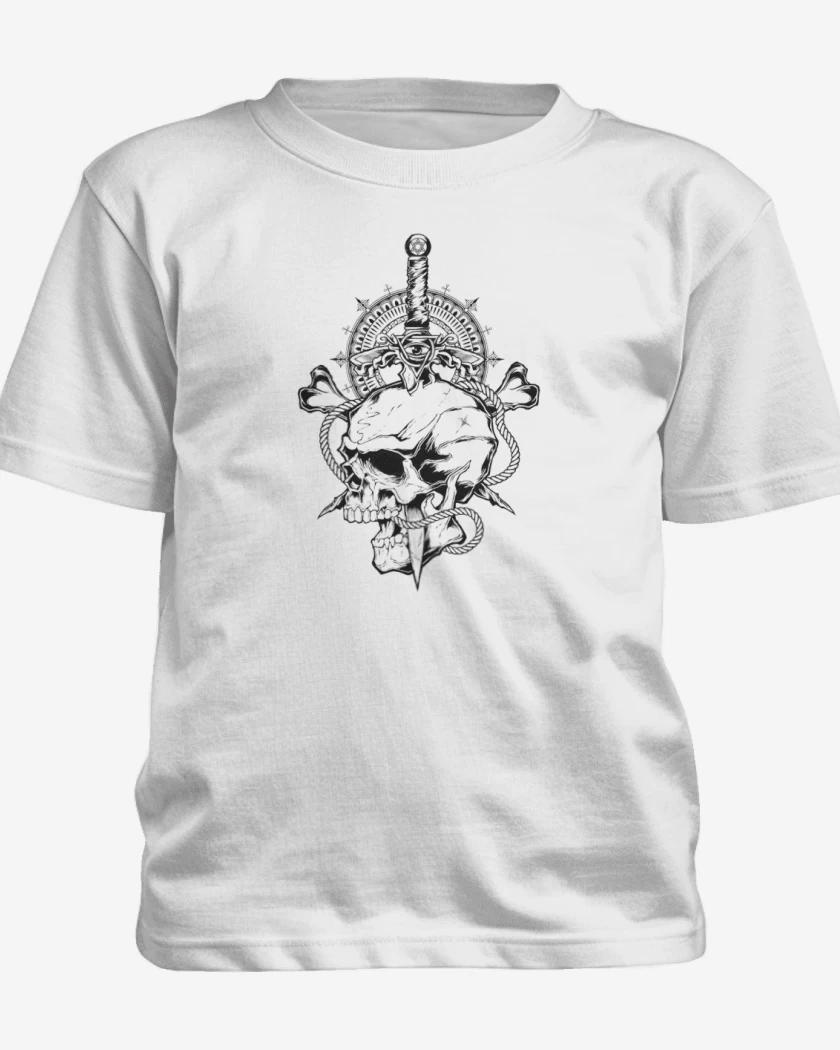 Polera de niño Blanco de skull 7