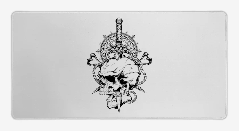 Mouse pad Gamer Blanco de skull 7