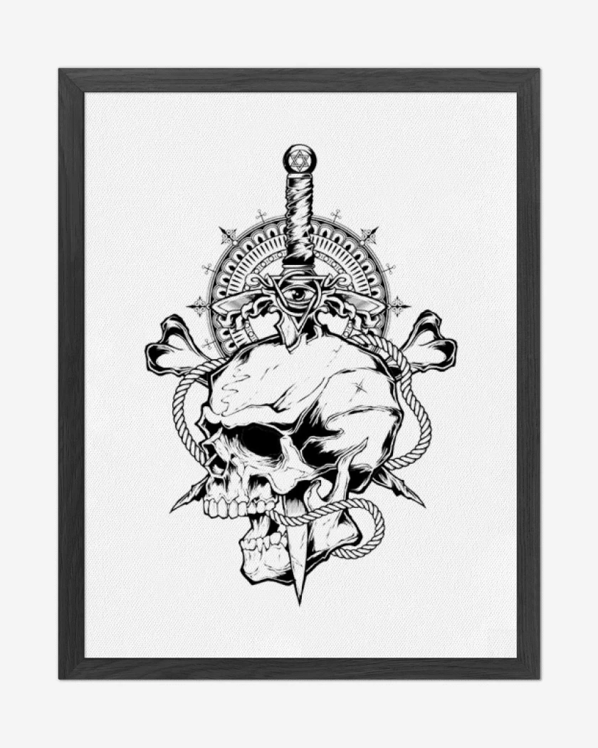 Cuadro decorativo Blanco de skull 7