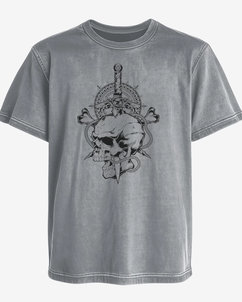 Polera desgastada skull 7