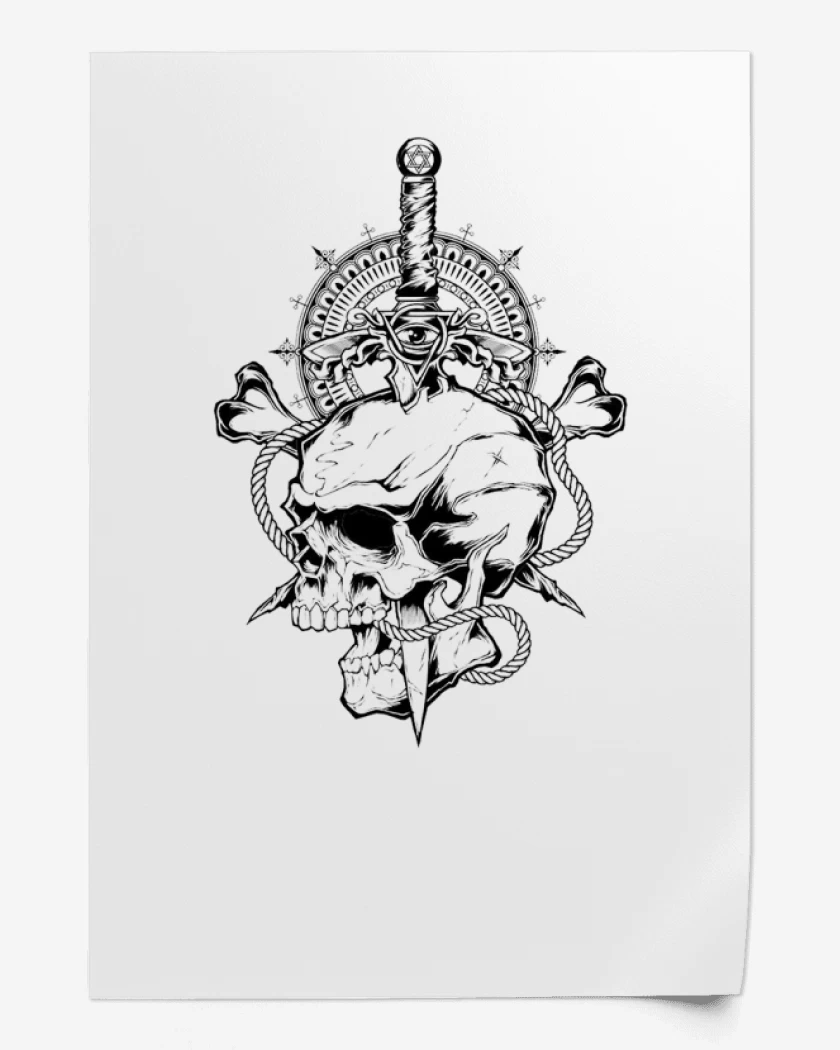 Print skull 7