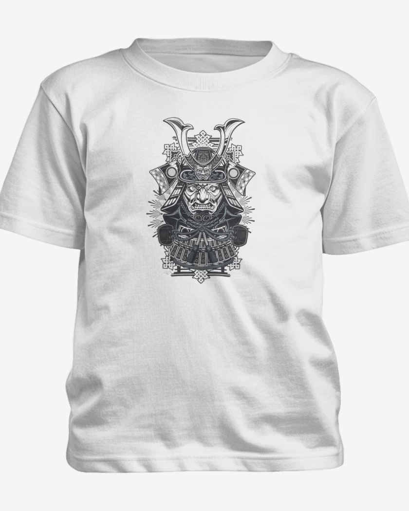 Polera de niño Blanco de samurai