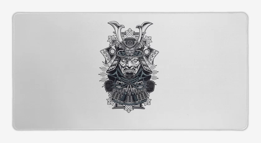 Mouse pad Gamer Blanco de samurai