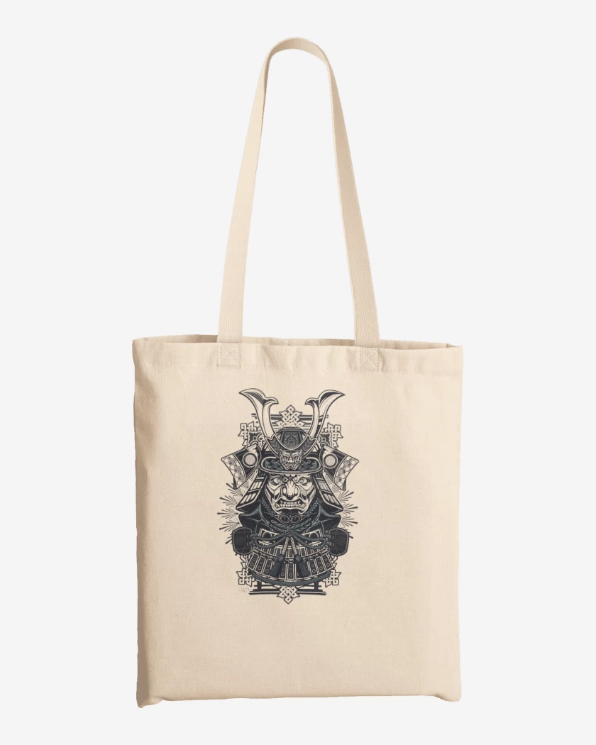 Totebag Blanco de samurai